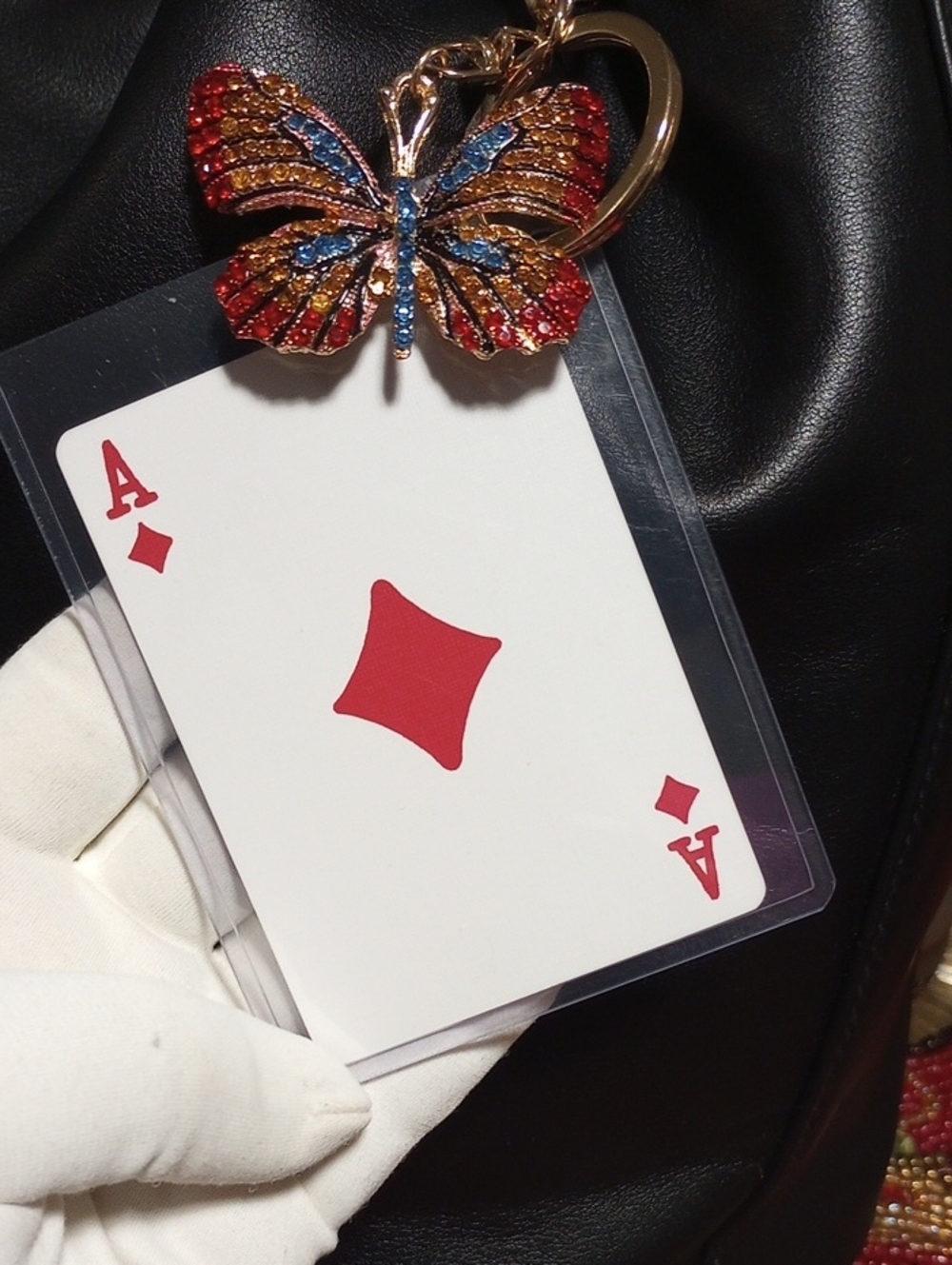 Coach Ace Of Diamonds Playing Card w/Fashion Charm Keychain - Picture 10 of 14